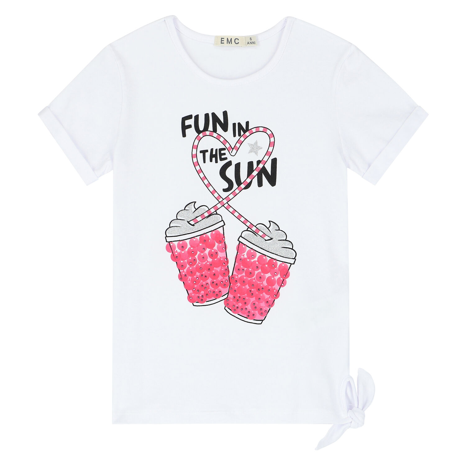 Girls White & Pink Skirt Set, 1, hi-res image number null